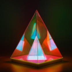 LED Infinity Lamp Colorful Acrylic Pyramid  Table Lamp(small)(large) JS-A018 RColorful Acrylic Pyramid  Table Lamp(small)
